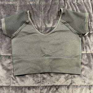 Light Green Cropped Athletic T-Shirt from Offline by Aerie NWT